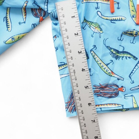 HEYBO Outdoor EBB Tide "Lures" Swim Trunks Men's L Blue / Multicolor - Picture 10 of 10